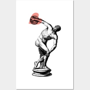 Discobolus with a heart Posters and Art